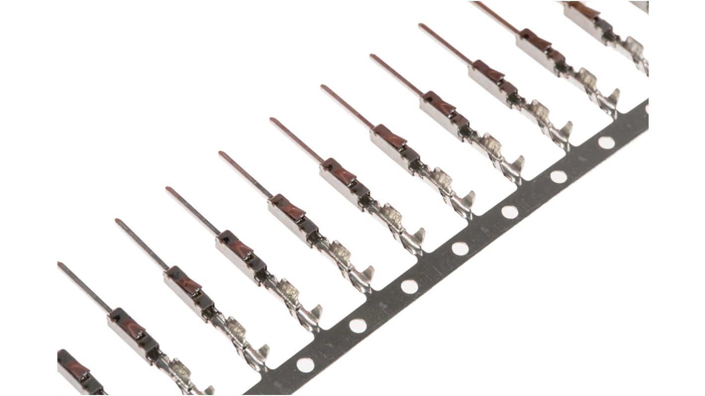 TE Connectivity 压接公端子, 镀锡, 0.25mm²至0.35mm², 用于微型 Quadlock 系统连接器外壳, Micro Quadlock System系列