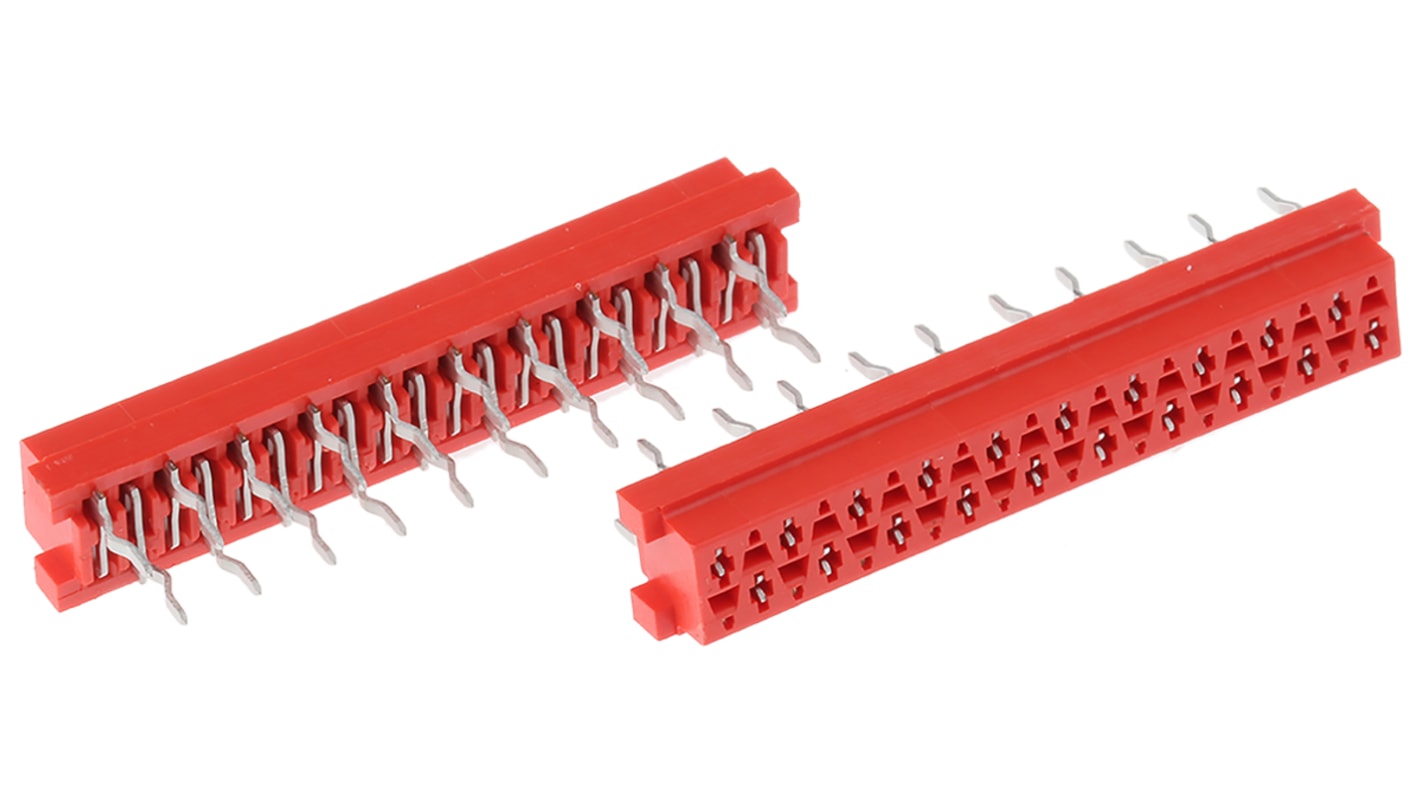 Presa PCB TE Connectivity, 20 vie, 2 file, passo 2.54mm, Montaggio con foro passante