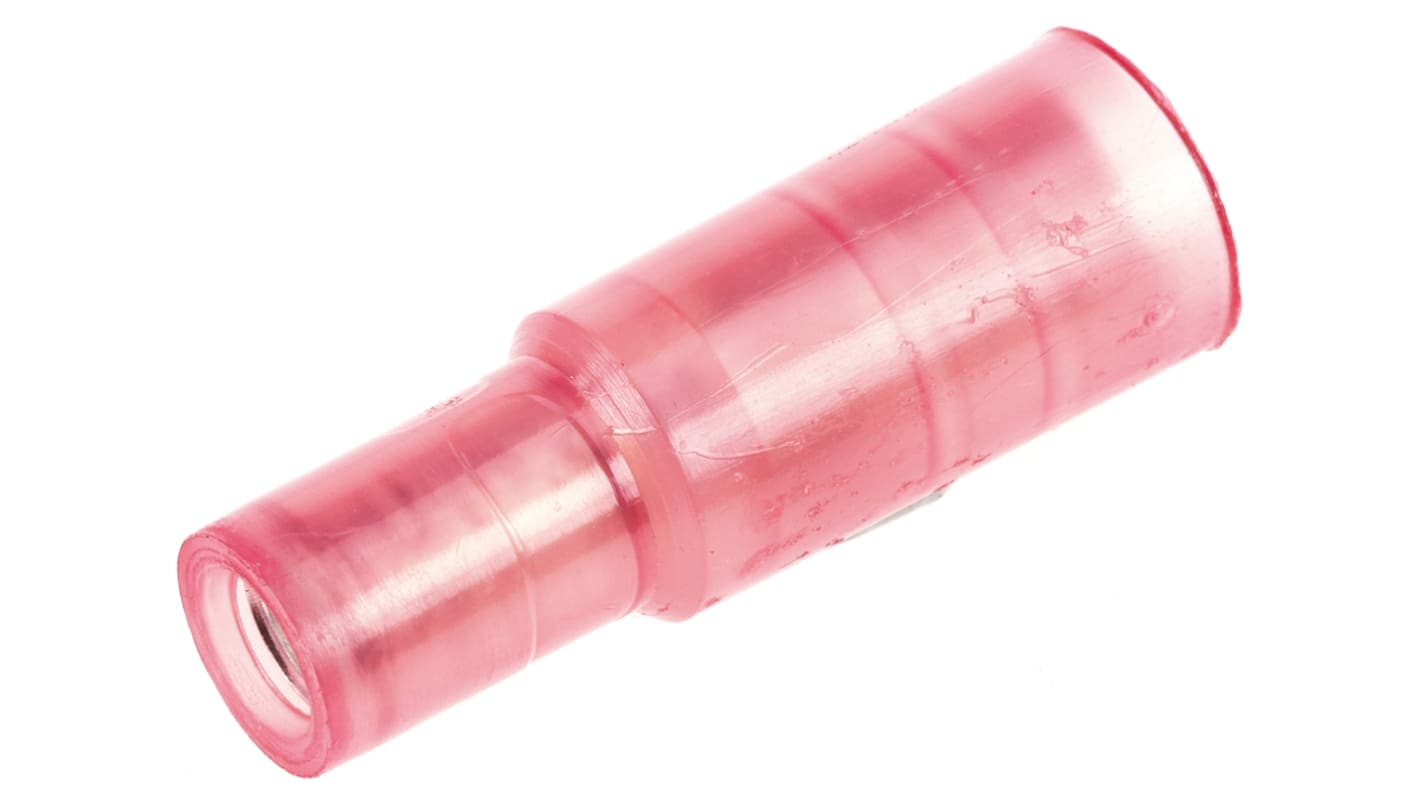 TE Connectivity, PIDG Insulated, Red Crimp Bullet Connector, 0.5mm² to 1.6mm², 20AWG to 15AWG, 7.4mm Bullet diameter