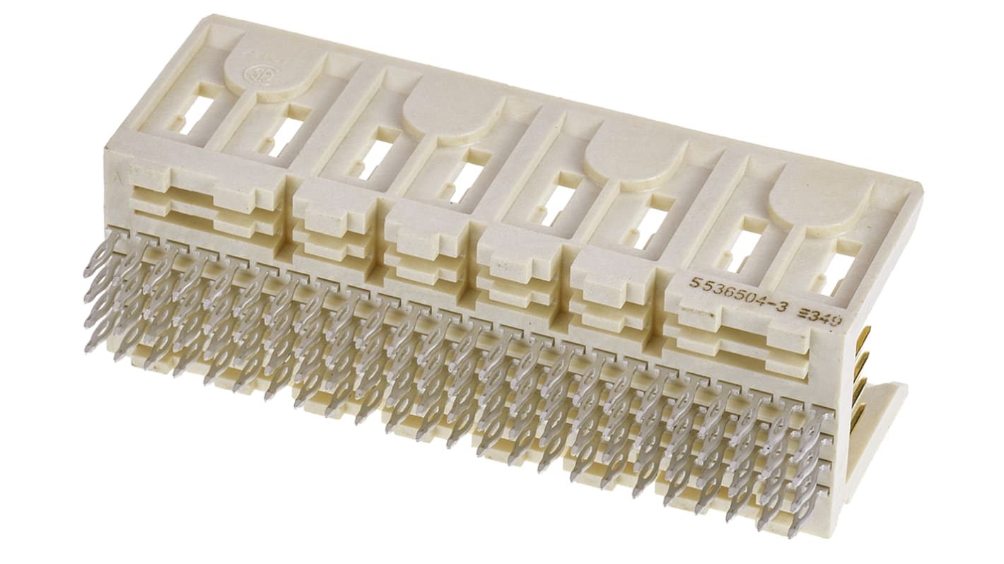 TE Connectivity, Z-PACK 2mm Pitch Futurebus+ Backplane Connector, Male, Straight, 4 Row, 96 Way