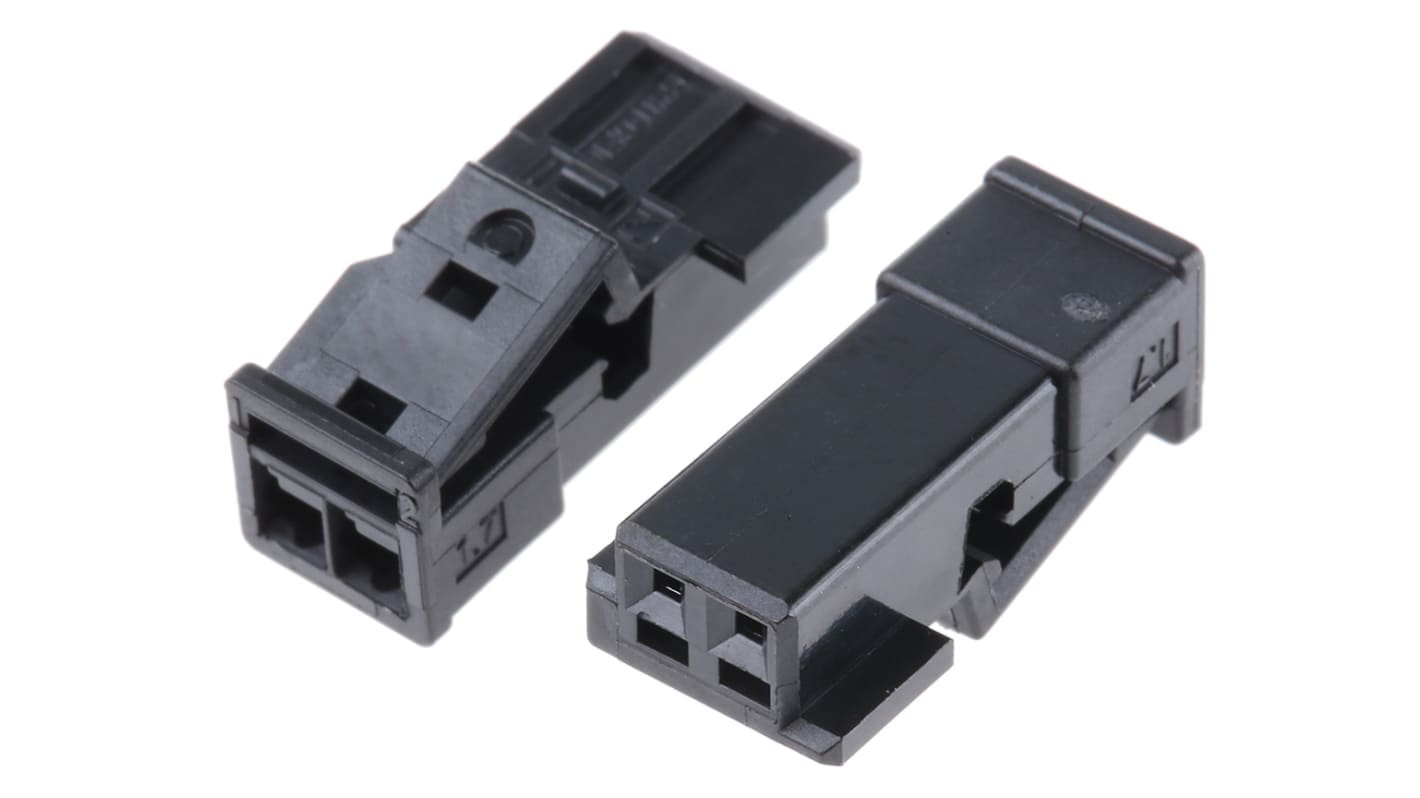 TE Connectivity Micro Quadlock System Steckverbindergehäuse Buchse 2.54mm, 2-polig für Leiterplattensteckverbinder