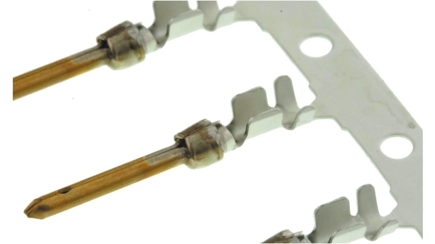 TE Connectivity D-Sub触点, 公插, 尺寸20, 压接端接, 24 → 20 AWG, 14.9mm长, 金镀镍黄铜, AMPLIMITE HD-20系列