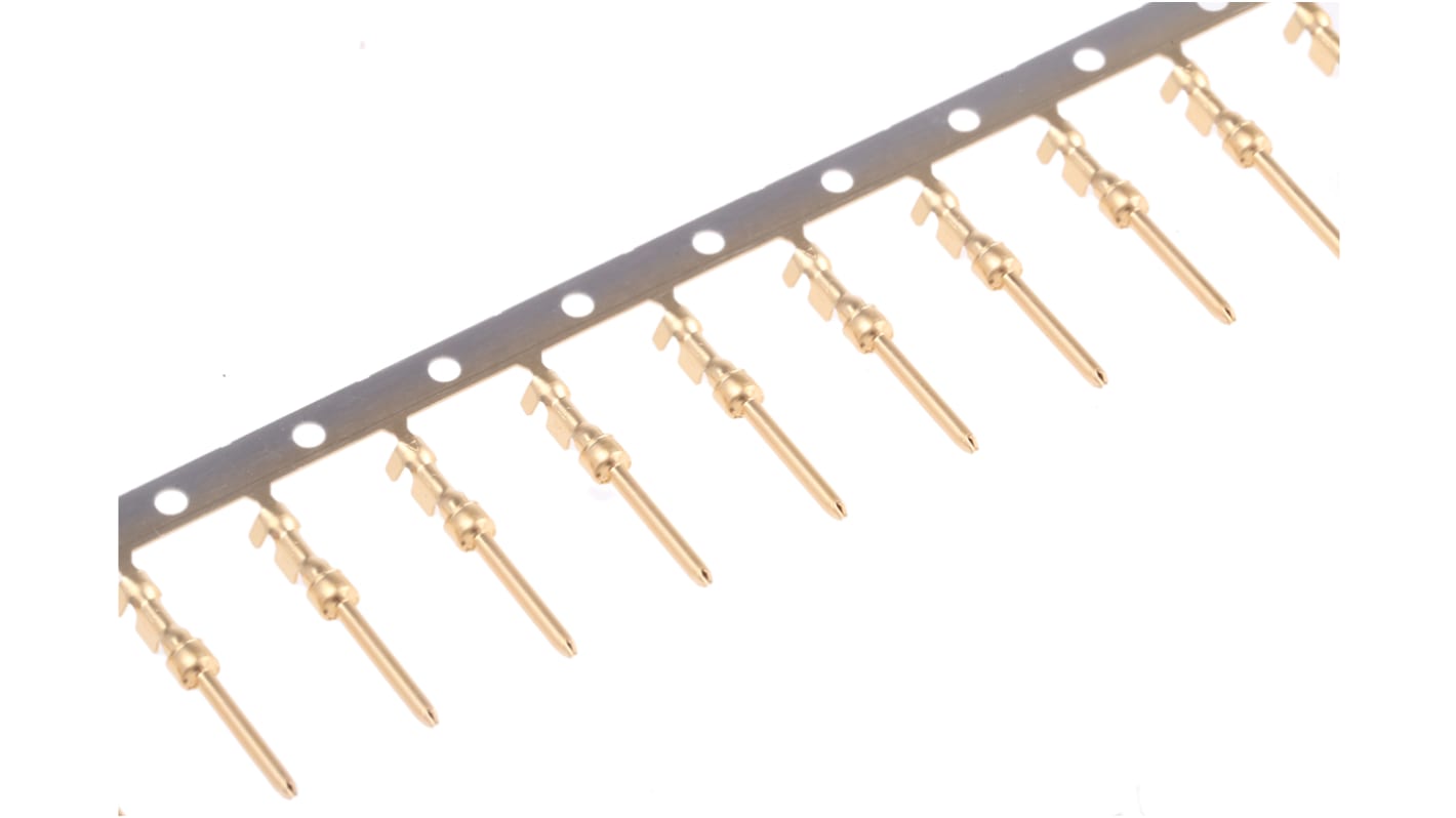 TE Connectivity D-Sub触点, 公插, 尺寸20, 压接端接, 24 → 20 AWG, 金镀镍黄铜, AMPLIMITE HDP-20系列