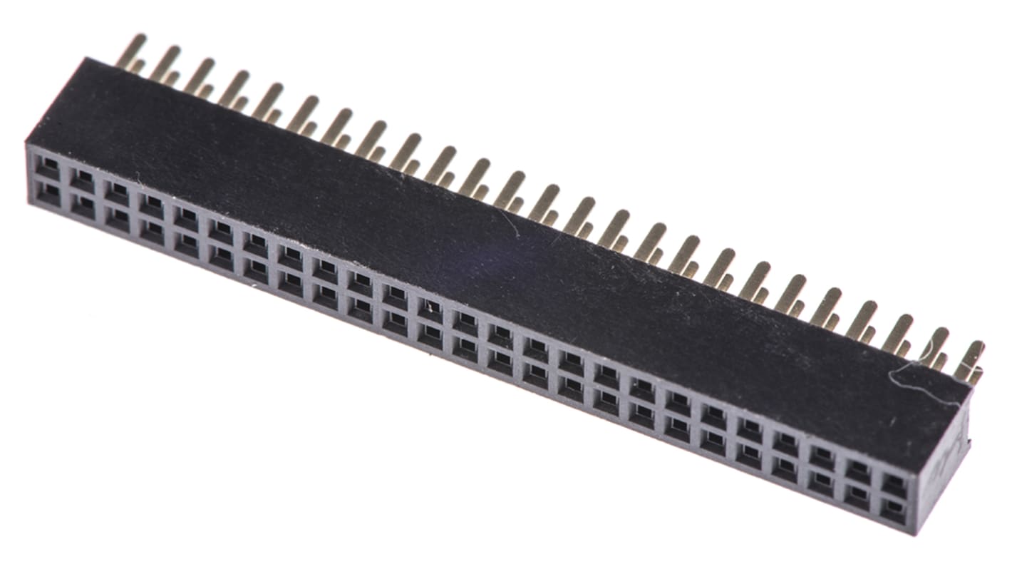 HARWIN Straight Through Hole Mount PCB Socket, 50-Contact, 2-Row, 1.27mm Pitch, Solder Termination