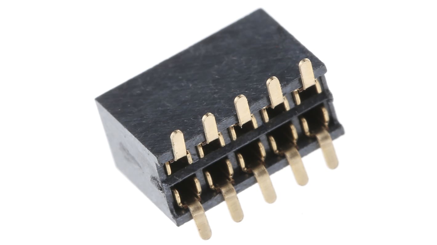 Gniazdo PCB 10 -pinowe 2 -rzędowe raster: 1.27mm Listwa z gniazdami Proste SMD