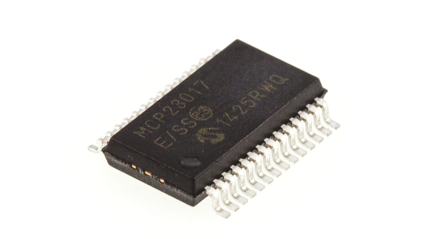 Microchip 16-Channel I/O Expander I2C 28-Pin SSOP, MCP23017-E/SS