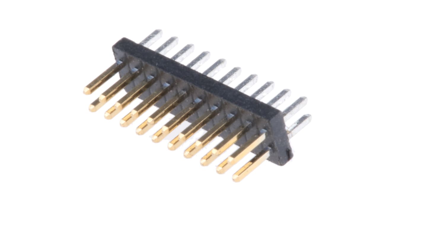 HARWIN Archer M50 Series Straight Through Hole Pin Header, 20 Contact(s), 1.27mm Pitch, 2 Row(s), Unshrouded