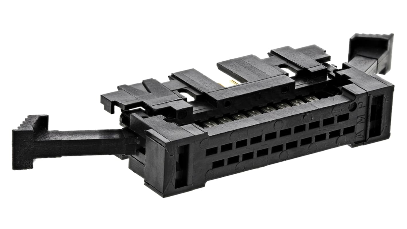 Conector IDC macho TE Connectivity serie AMP-LATCH de 20 vías, paso 2.54mm, 2 filas, Montaje de Cable