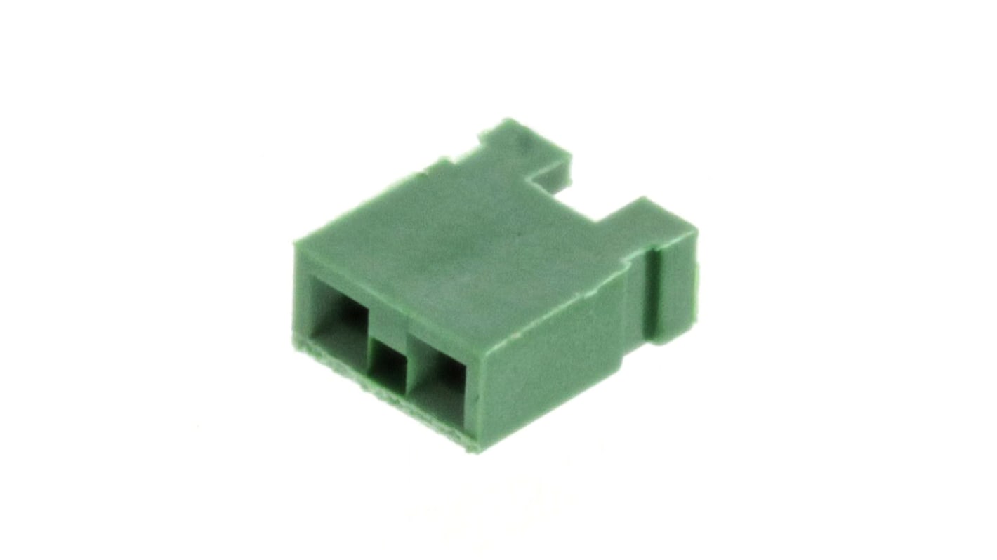 TE Connectivity, AMPMODU Mod IV Shunt Female Straight Green Open Top 2 Way 1 Row 2.54mm Pitch