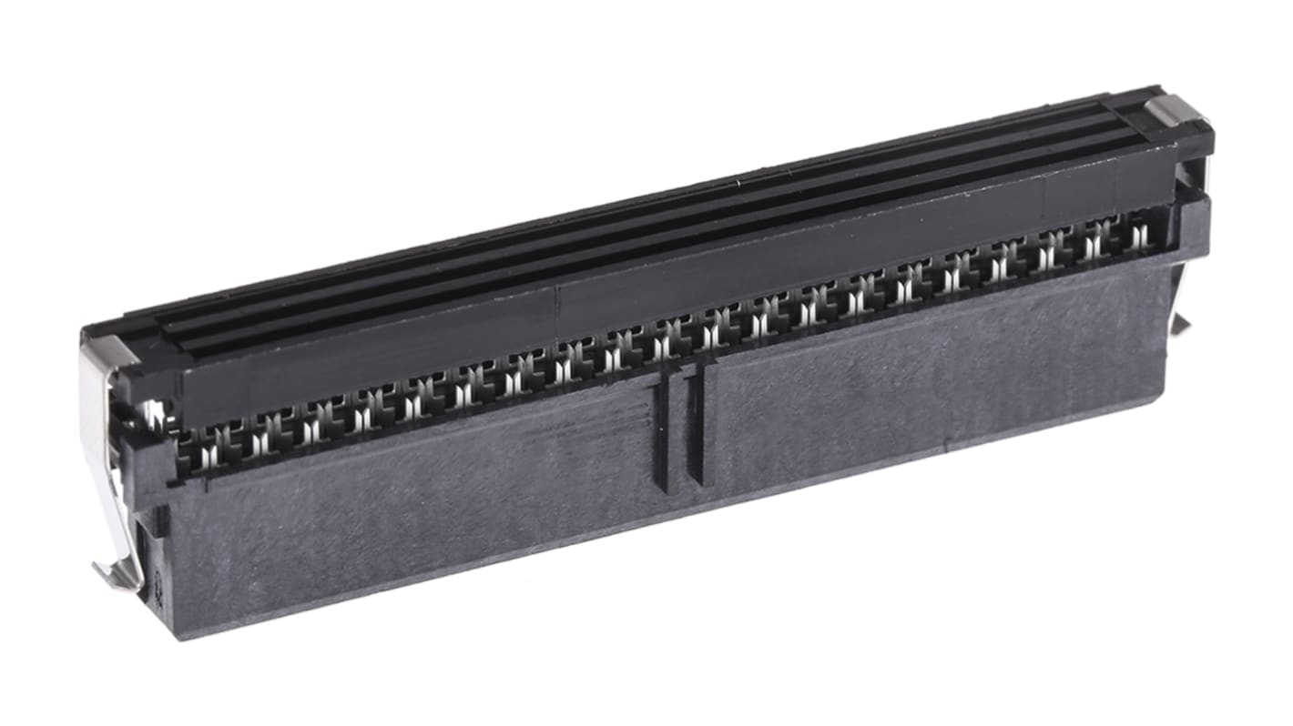TE Connectivity IDC连接器, 母座, 80p, 1.27mm间距, 2排, 电缆安装, IDC端接, 直角, AMP-LATCH System 50系列