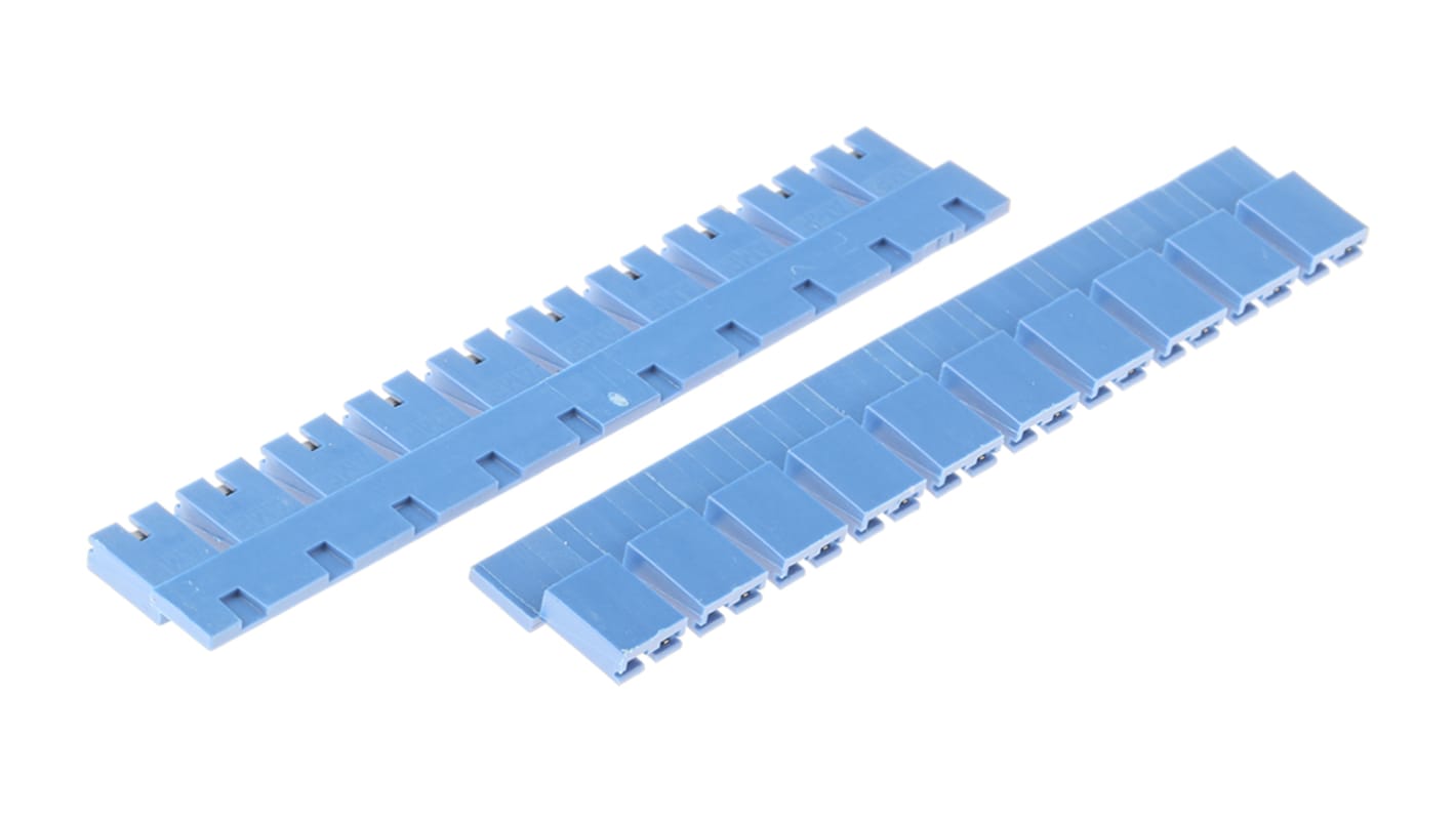 Derivador hembra TE Connectivity serie AMPMODU de 2 vías, paso 2.54mm, de color Azul
