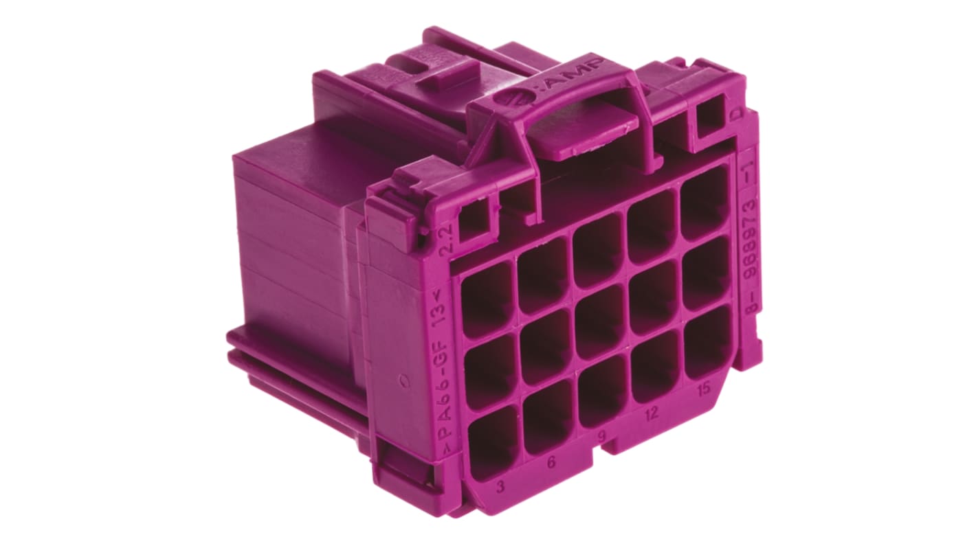 Connettore automotive TE Connectivity Femmina, 15 vie, 3 file, passo 5.5mm