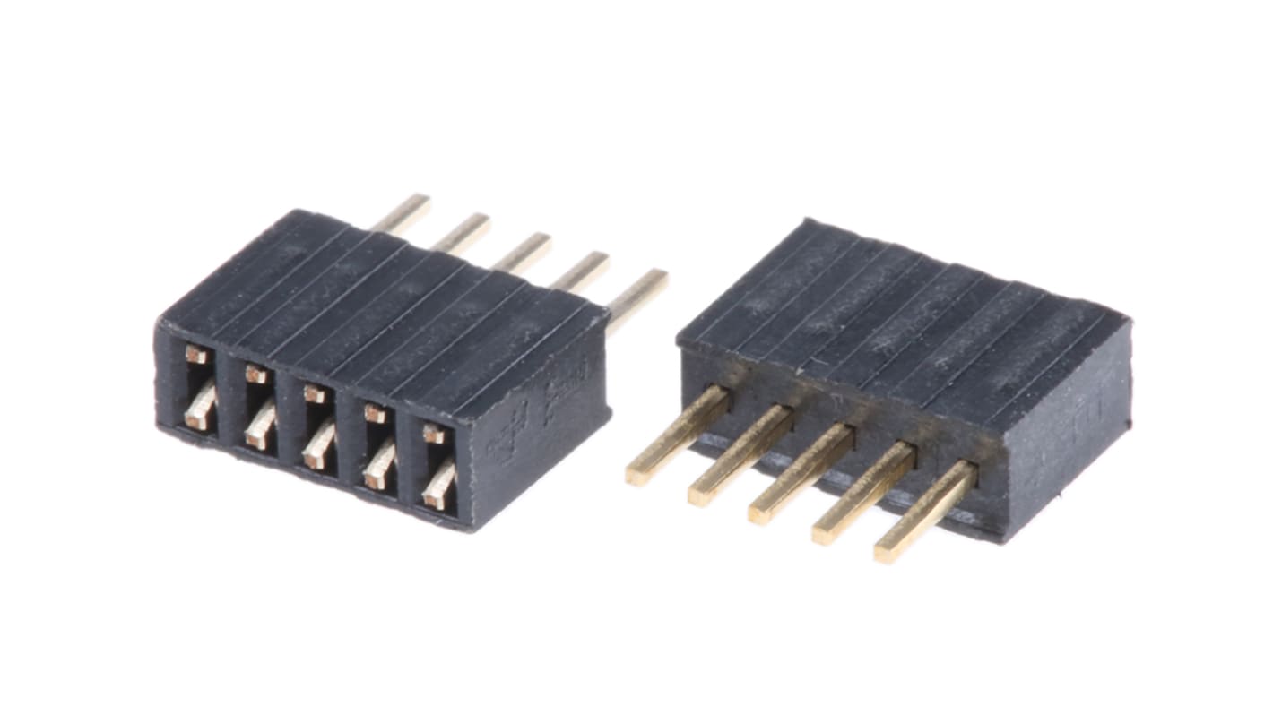 Gniazdo PCB 5 -pinowe raster: 1.27mm Listwa gniazdowa Proste Przewlekany