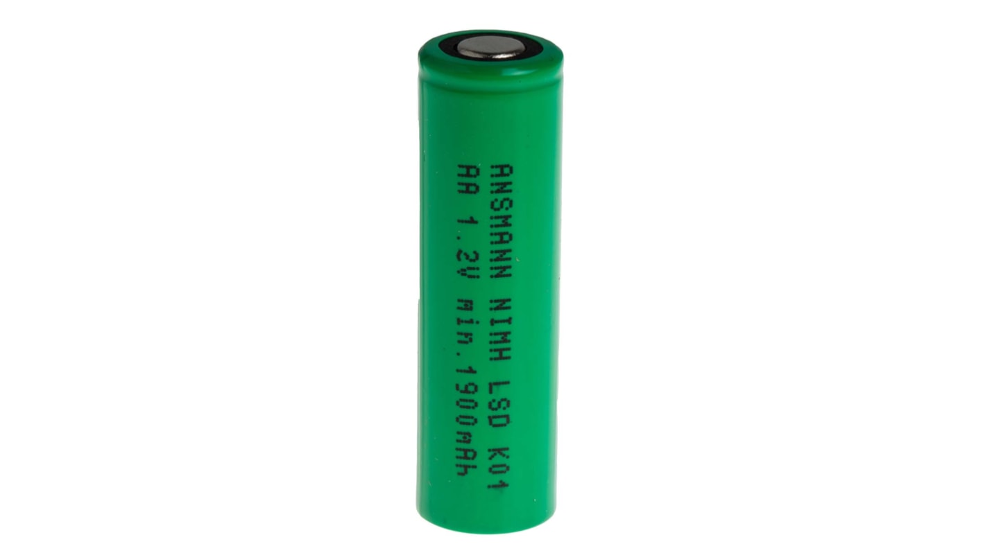 Pile rechargeable AA 2.1Ah sortie Plat Ansmann, NiMH, 1.2V