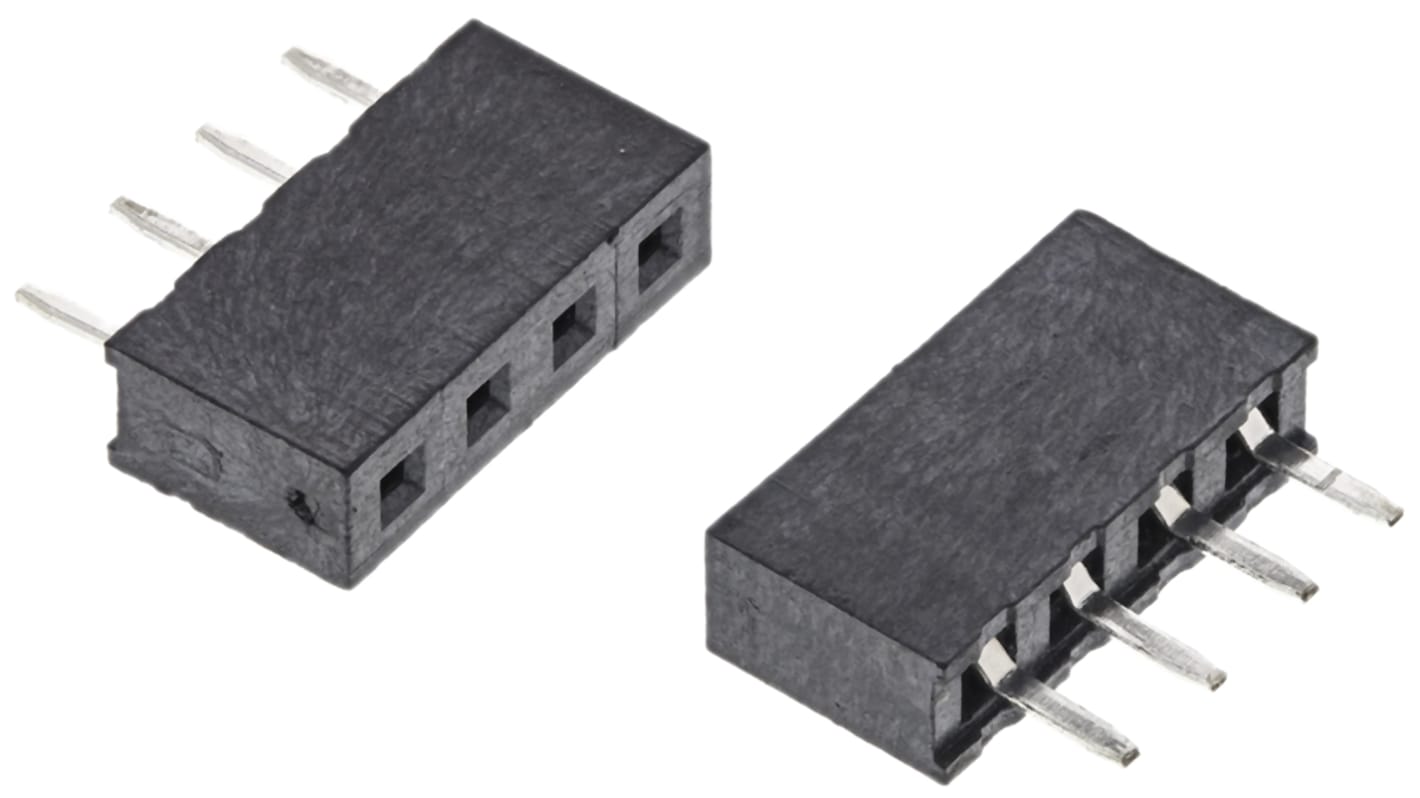 Gniazdo PCB 4 -pinowe raster: 2mm Listwa z gniazdami Proste Przewlekany