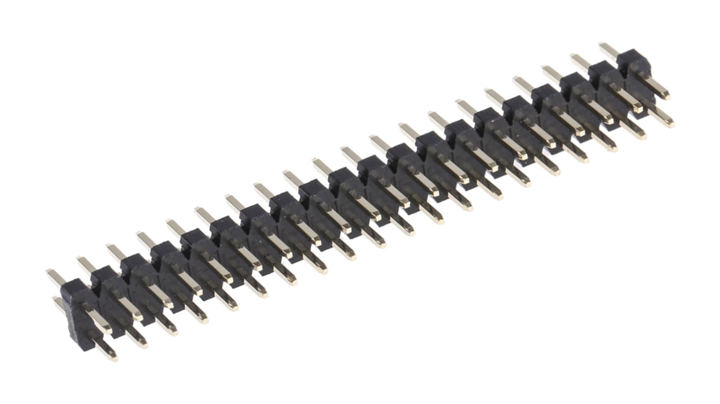 HARWIN M22 Series Straight Through Hole Pin Header, 40 Contact(s), 2.0mm Pitch, 2 Row(s), Unshrouded