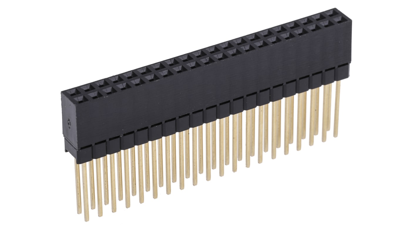 Gniazdo PCB 40 -pinowe 2 -rzędowe raster: 2.54mm Listwa z gniazdami Proste Przewlekany