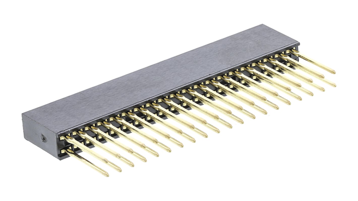 Gniazdo PCB 40 -pinowe 2 -rzędowe raster: 2.54mm Listwa z gniazdami Proste Przewlekany