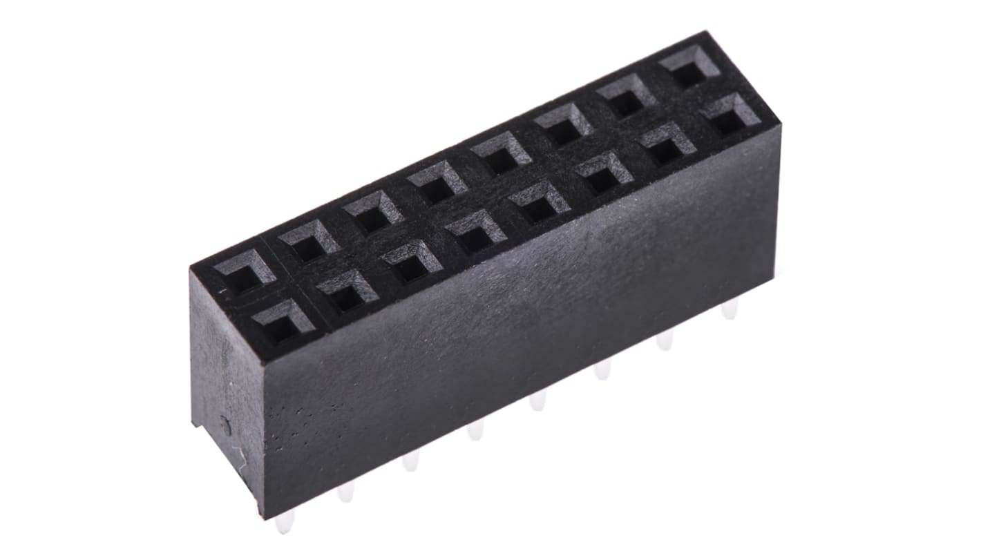 Gniazdo PCB 16 -pinowe 2 -rzędowe raster: 2.54mm Listwa z gniazdami Proste Przewlekany