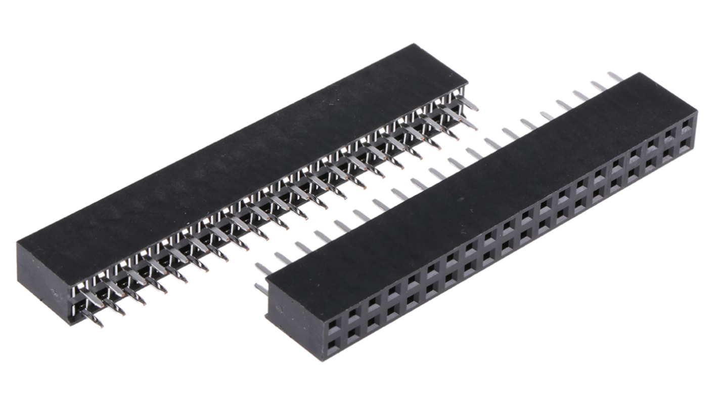 Gniazdo PCB 40 -pinowe 2 -rzędowe raster: 2.54mm Listwa gniazdowa Proste Przewlekany