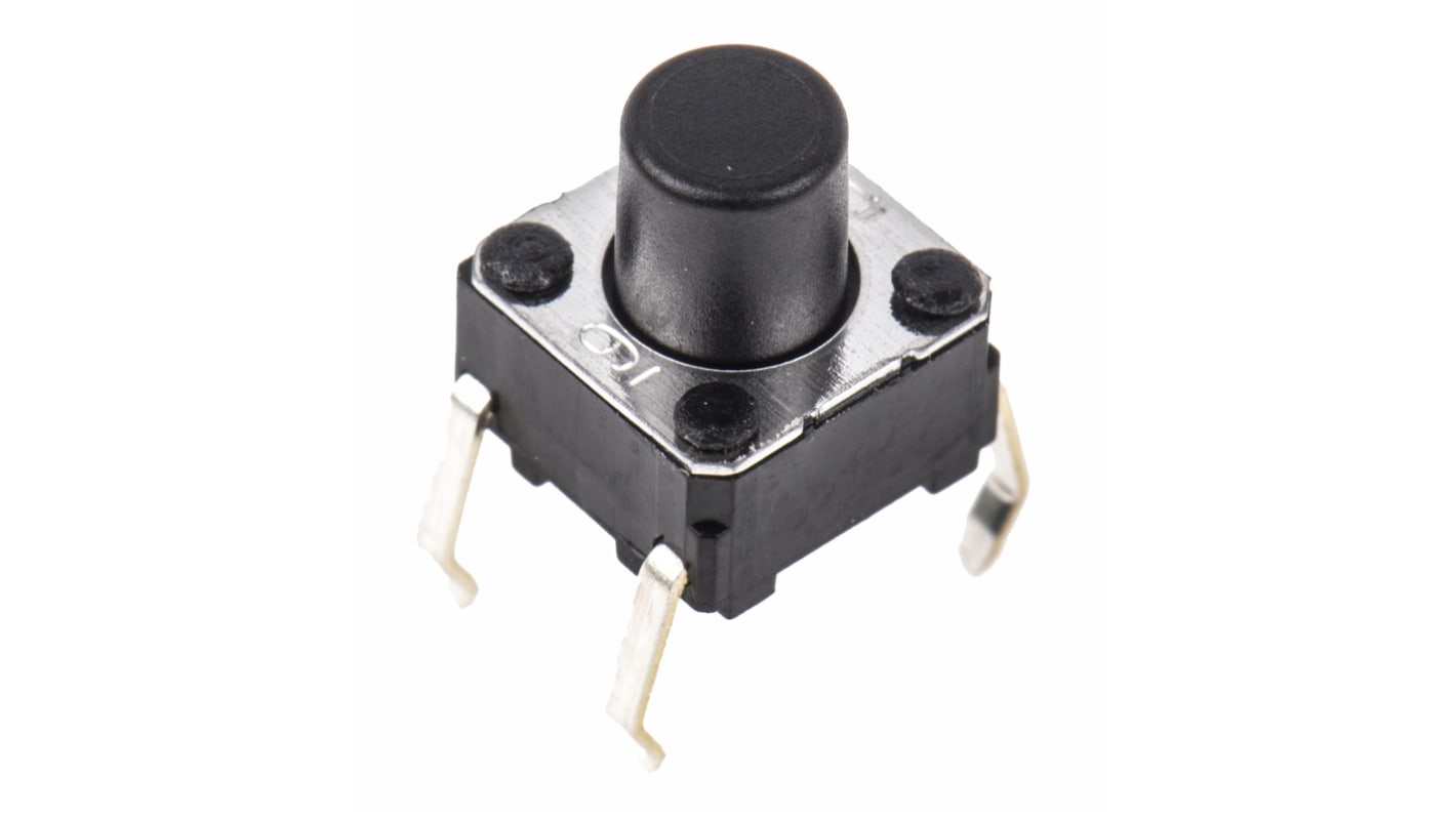 Interrupteur tactile Omron Traversant, SPST, 6 x 6 x 7mm avec Poussoir