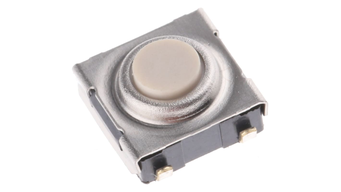 Omron Button Tactile Switch, SPST 50 mA @ 24 V dc Through Hole