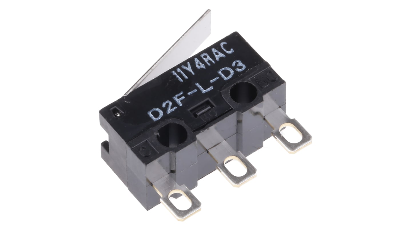 Omron Hinge Lever Micro Switch, Solder Terminal, 3 A @ 125 V ac, SPDT, IP40