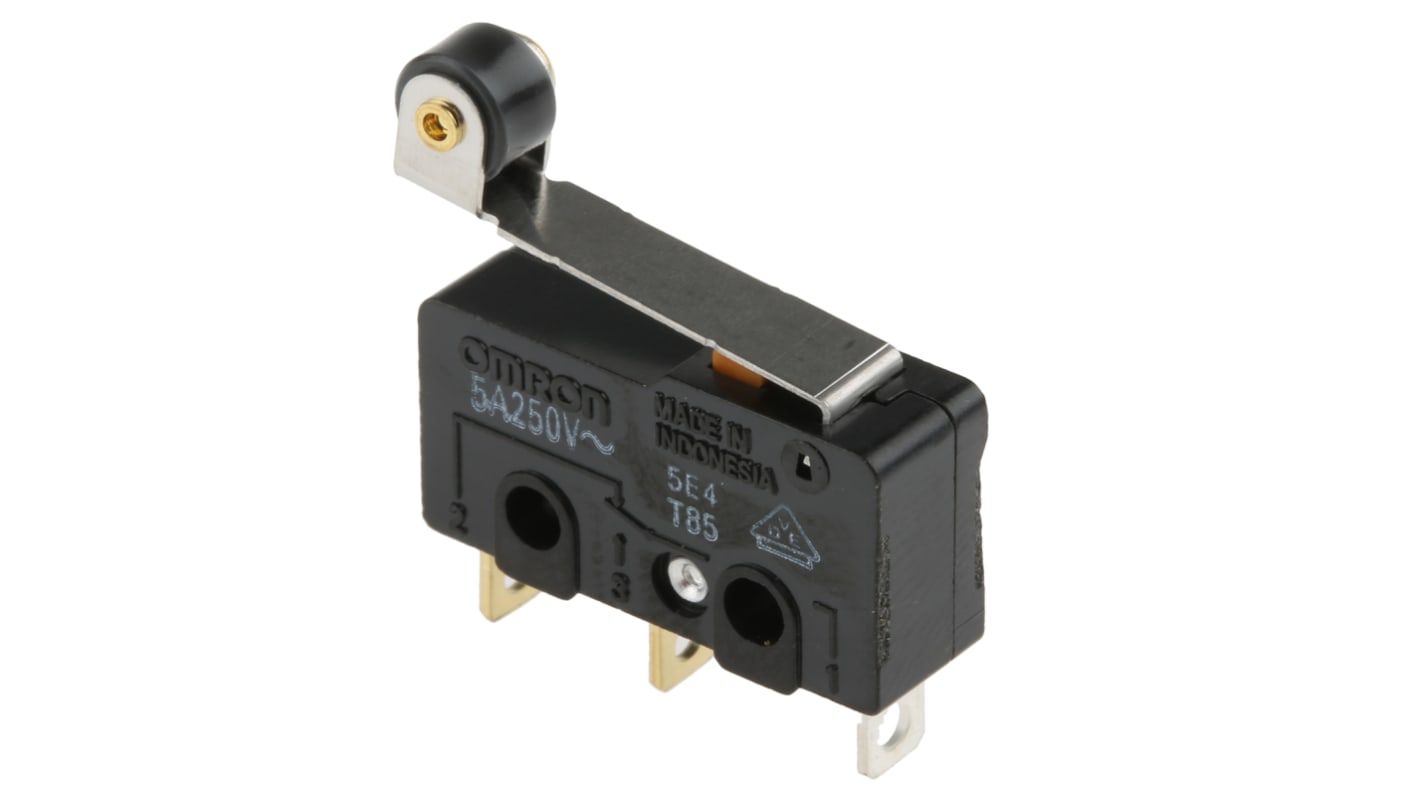 Microinterruttore, Omron, SPDT, 5 A a 125 V ca, IP40, A saldare
