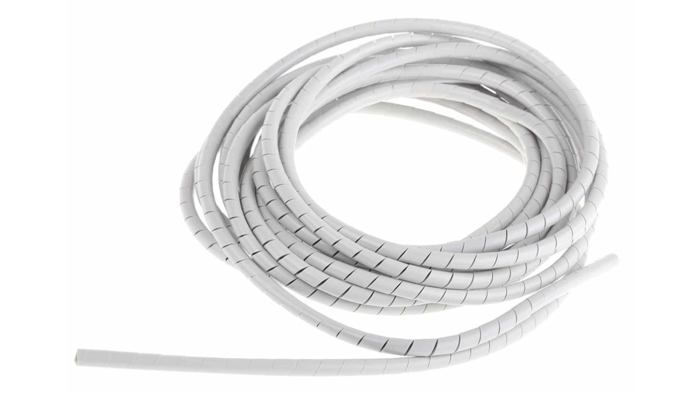 Organizador de cables en espiral HellermannTyton SBPE, Polietileno (PE) Gris, Ø máx. 5mm, long. 5m