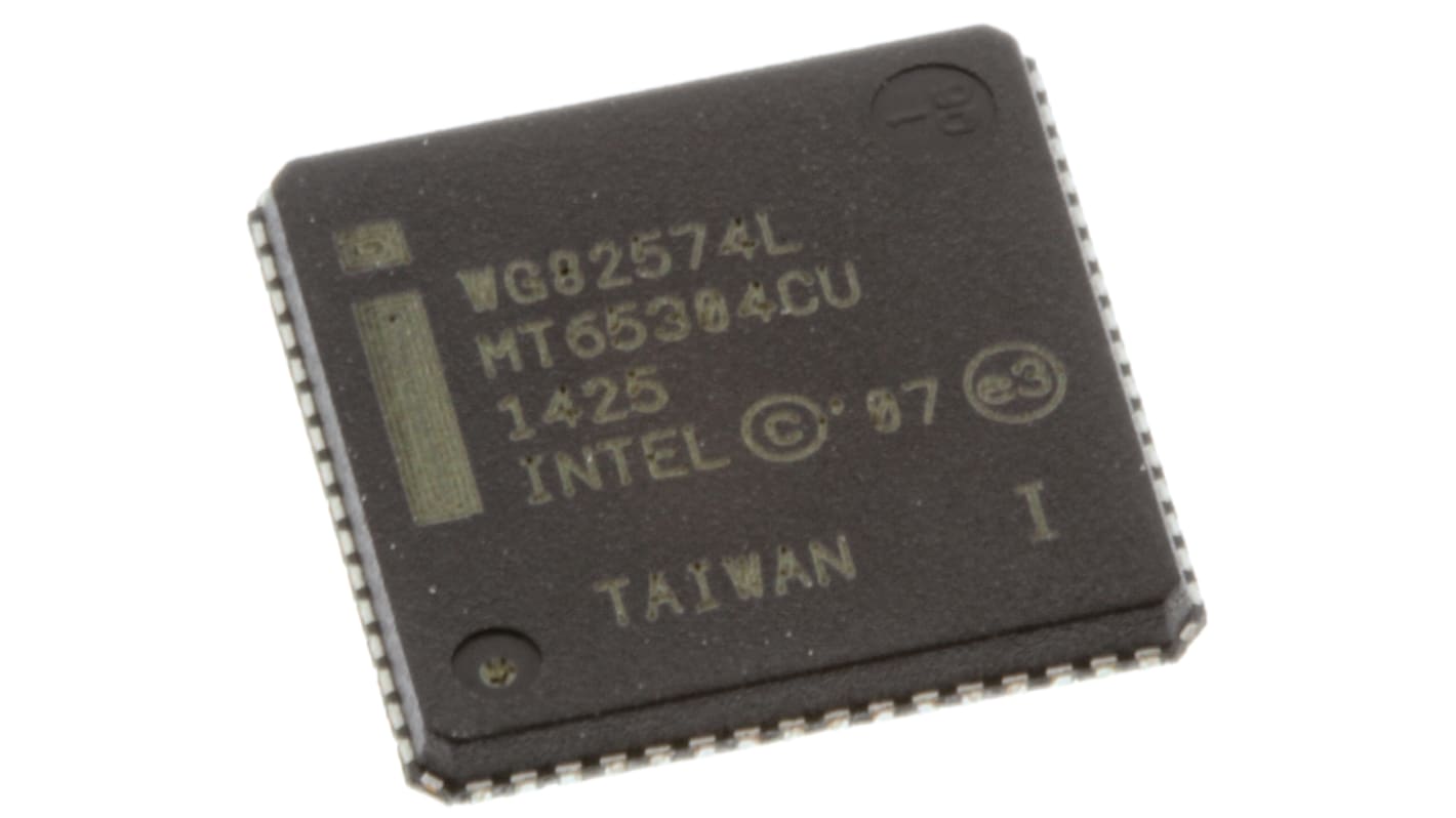 Intel WG82574IT S LBAC, Ethernet Controller, 10Mbps GMII, MII, RMII, PCI, 1.05 V, 1.9 V, 3.3 V, 64-Pin PQFP