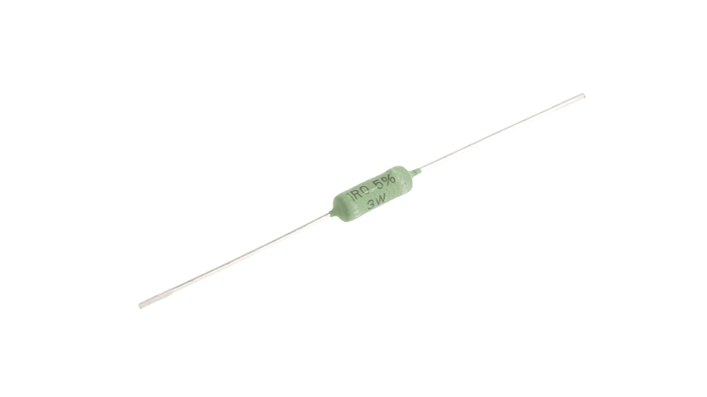 Vishay 绕线电阻, 1Ω, 3W, ±5%容差, -80 → -10ppm/°C, AC03系列