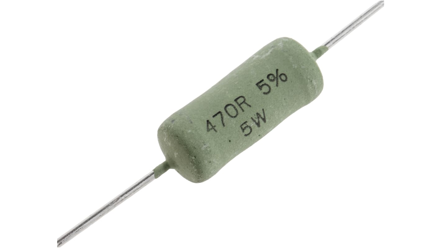 Resistencia Vishay, de 470Ω ±5%, 5W, Serie AC05