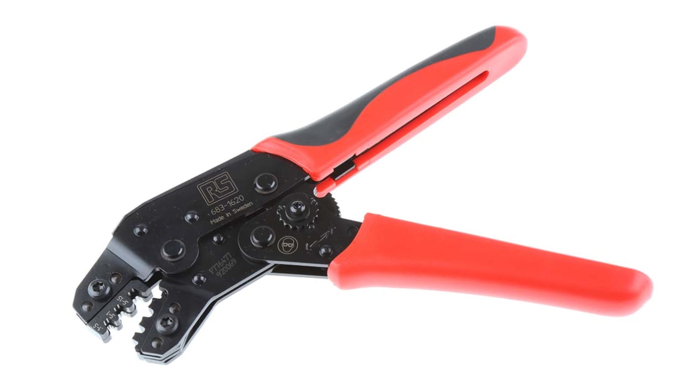 RS PRO Hand Ratcheting Crimp Tool for Open Crimp Sleeves, 0.1 → 1.5mm² Wire