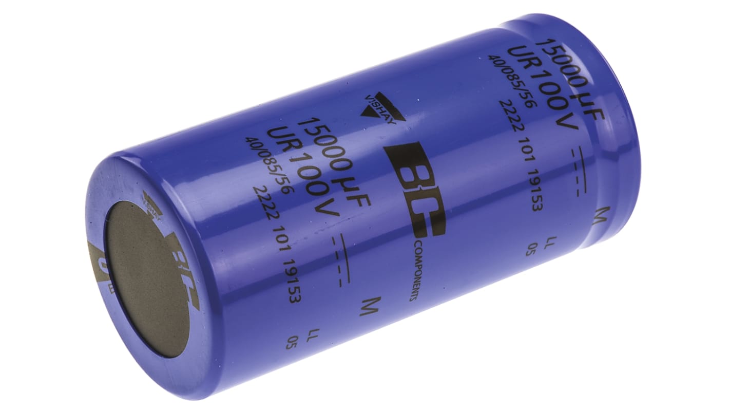 Vishay 15000μF Aluminium Electrolytic Capacitor 100V dc, Screw Terminal - MAL210119153E3