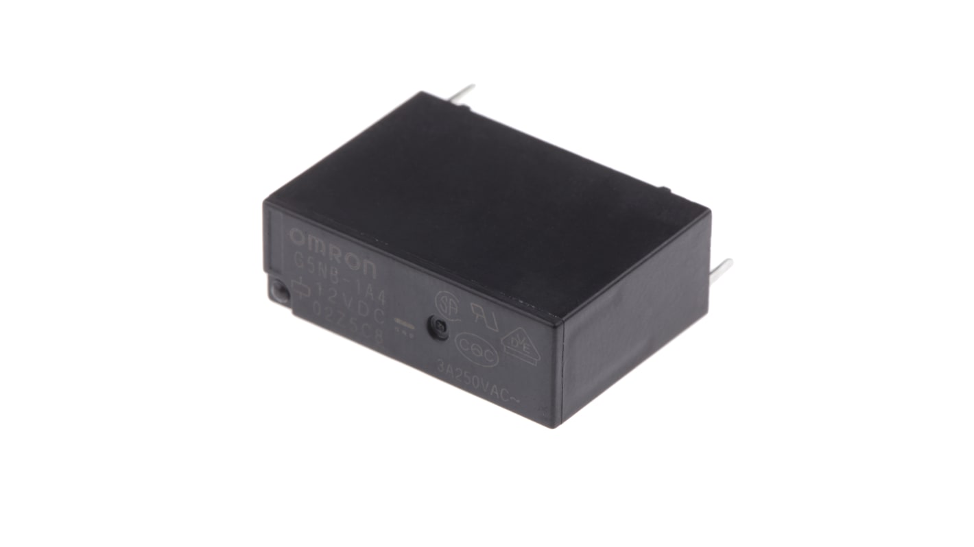 Omron PCB Mount Power Relay, 12V dc Coil, 3A Switching Current, SPST