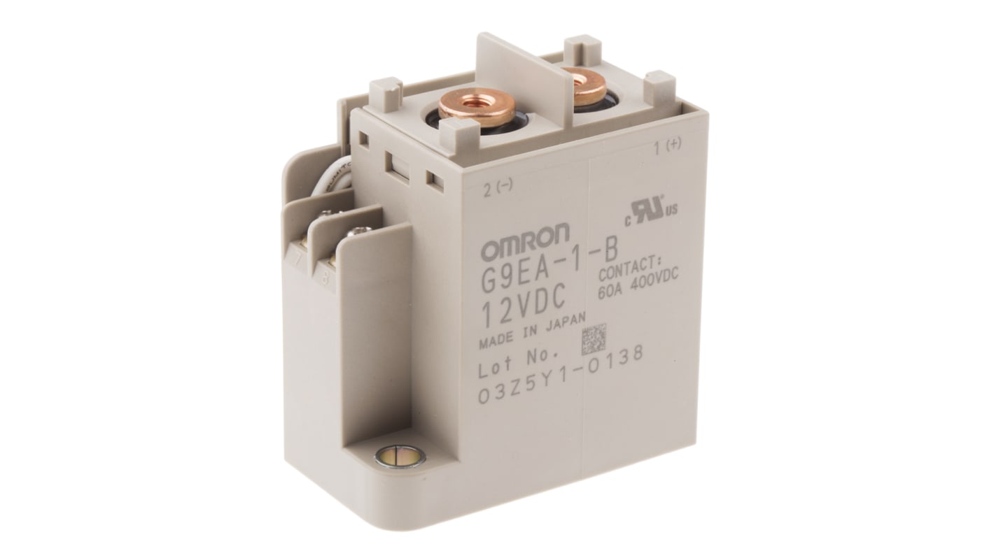 Omron Surface Mount Non-Latching Relay, 12V dc Coil, 100A Switching Current, SPST