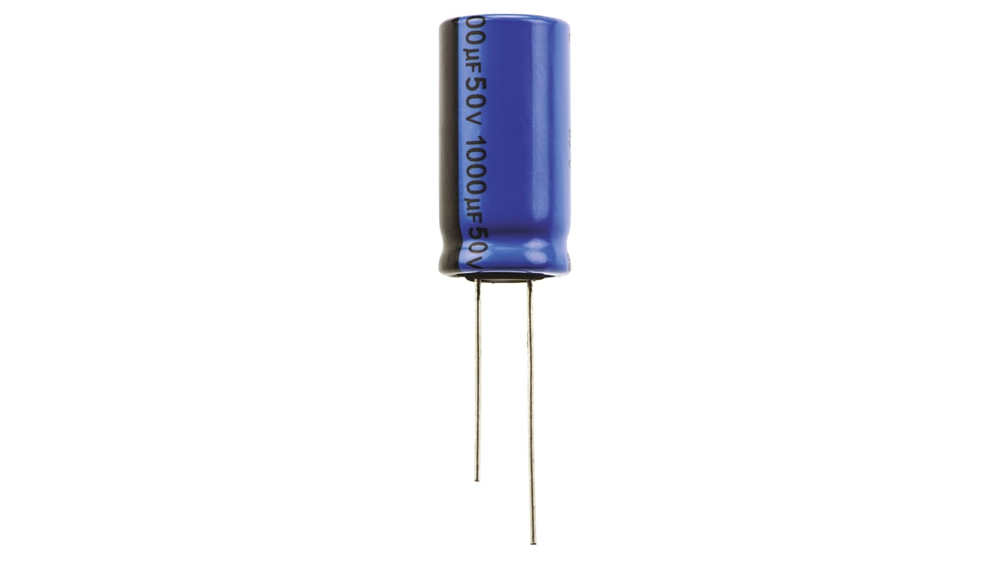 Vishay 1000μF Aluminium Electrolytic Capacitor 50V dc, Radial, Through Hole - MAL203851102E3