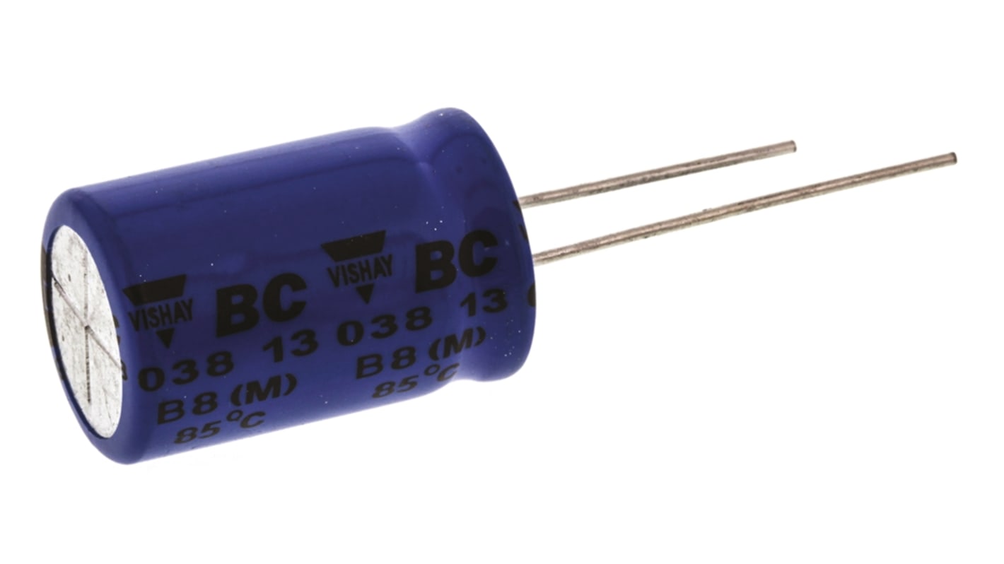 Vishay 1000μF Aluminium Electrolytic Capacitor 63V dc, Radial, Through Hole - MAL203858102E3