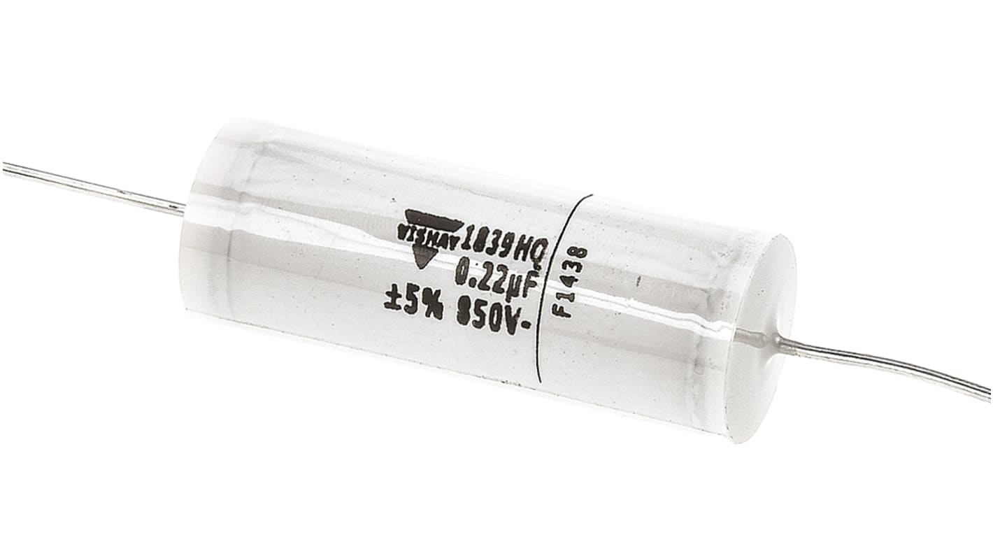 Vishay MKP 1839 HQ Polypropylene Film Capacitor, 800V dc, ±5%, 220nF, Through Hole