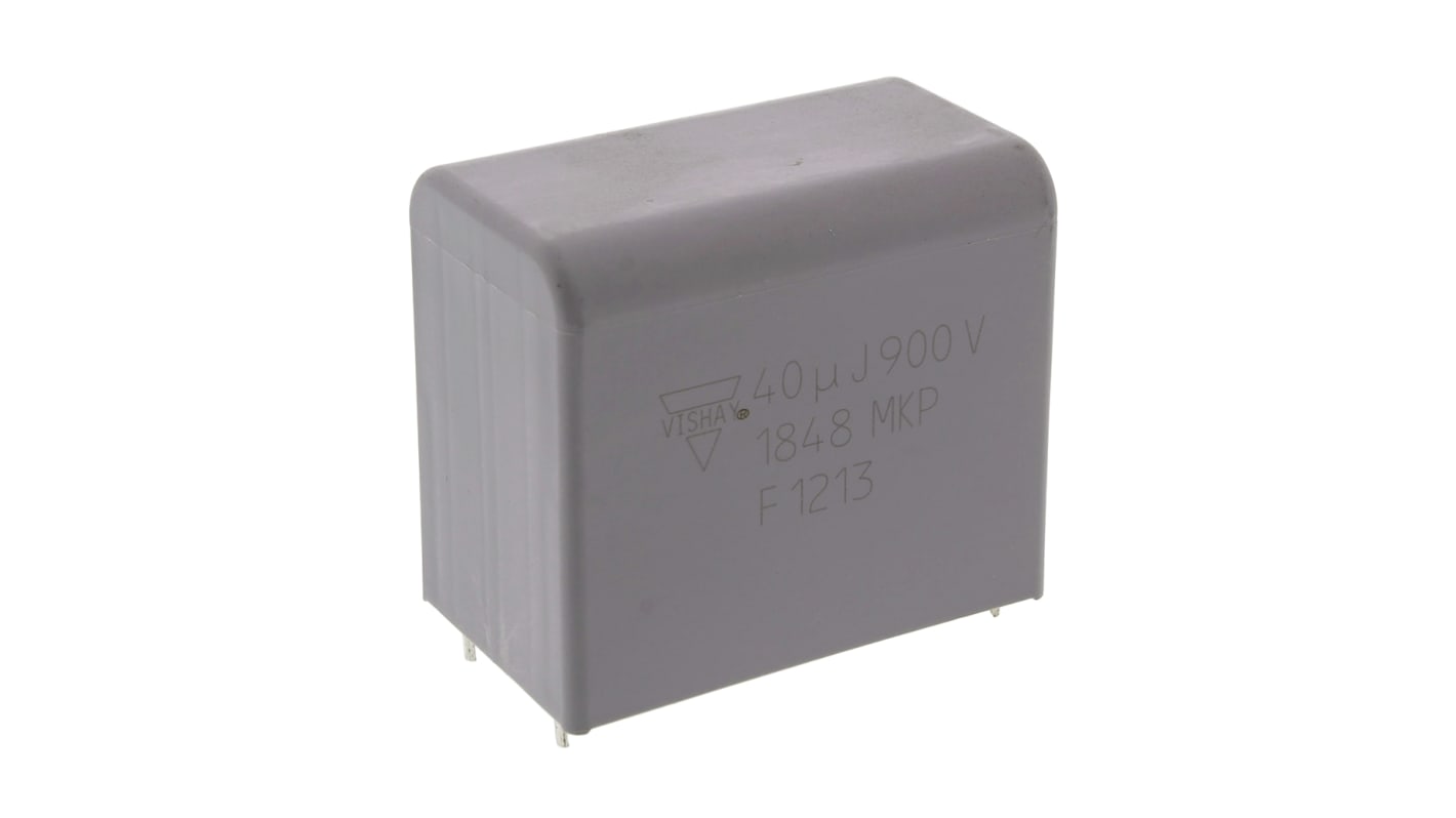 Vishay MKP1848 Polypropylene Film Capacitor, 900V dc, ±5%, 40μF, Through Hole