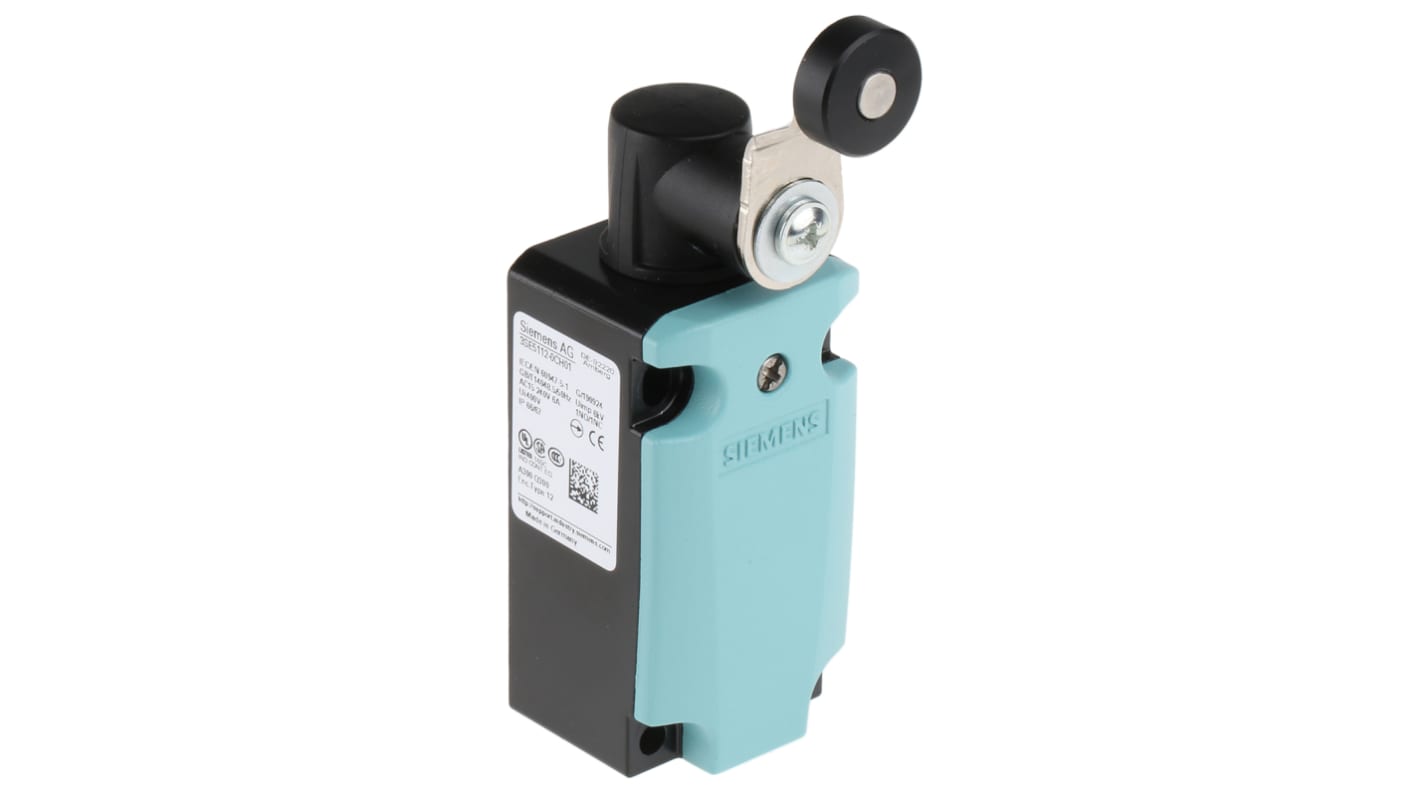 Siemens 3SE5 Series Roller Lever Limit Switch, NO/NC, IP66, IP67, Metal Housing, 400V ac Max, 6A Max