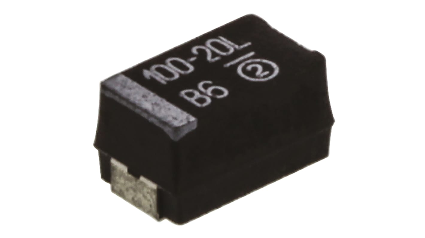 Vishay 100μF MnO2 Tantalum Capacitor 20V dc, 293D Series