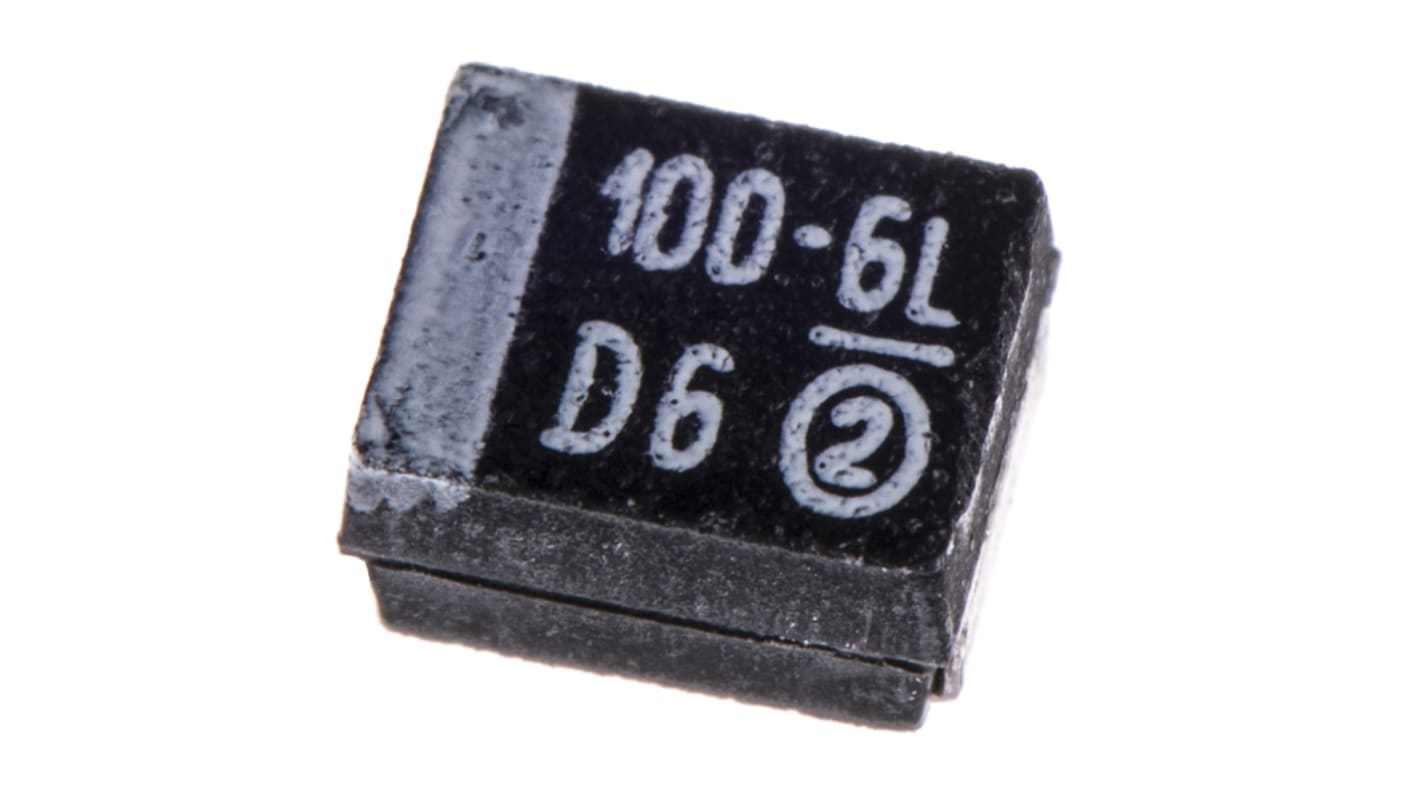 Vishay 100μF MnO2 Tantalum Capacitor 6.3V dc, 293D Series