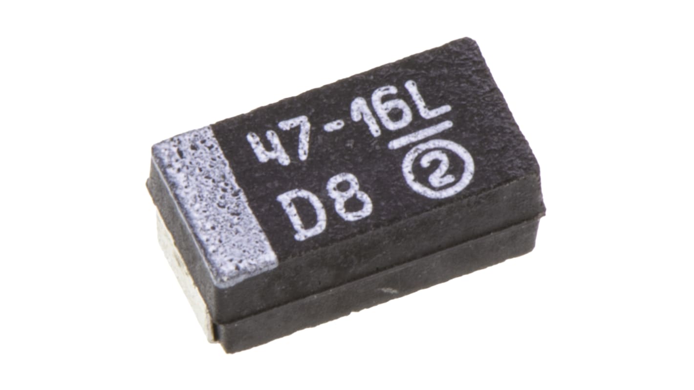 Vishay 293D  Kondensator, MnO2, 47μF, 16V dc SMD, ±10%, Gehäuse 6032-28, +125°C