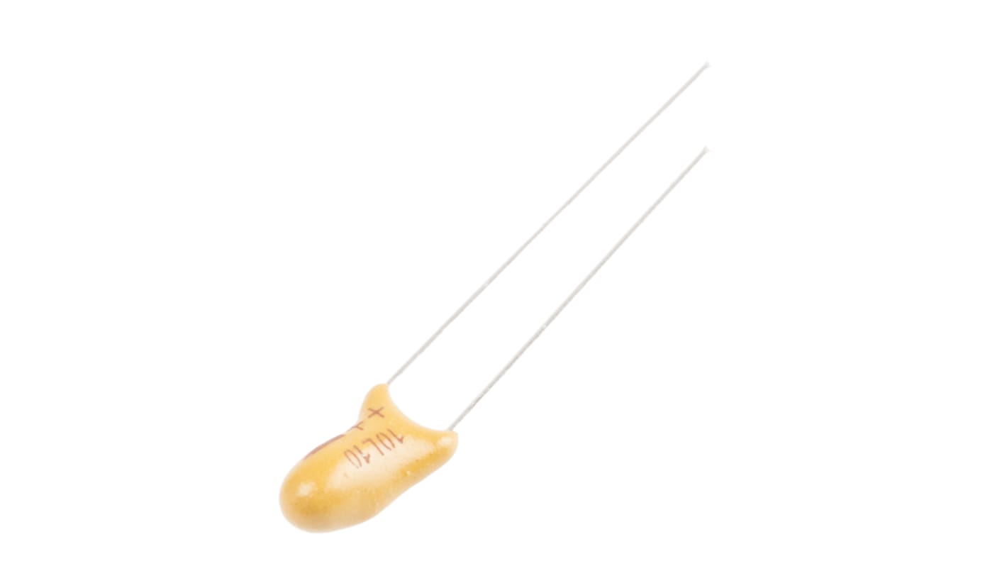Vishay 10μF MnO2 Tantalum Capacitor 10V dc, 489D Series