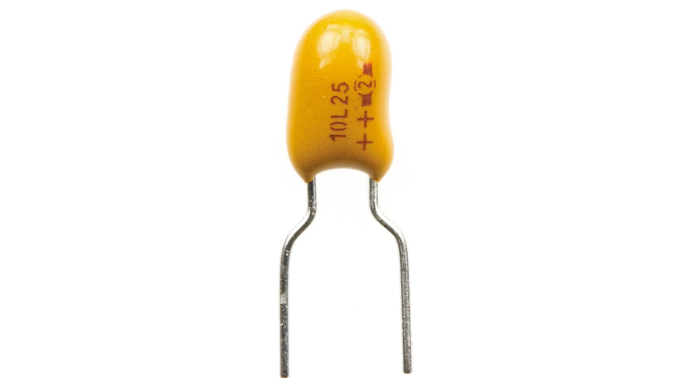 Vishay タンタルコンデンサ,10μF,25V dc,489D106X0025D6VE3