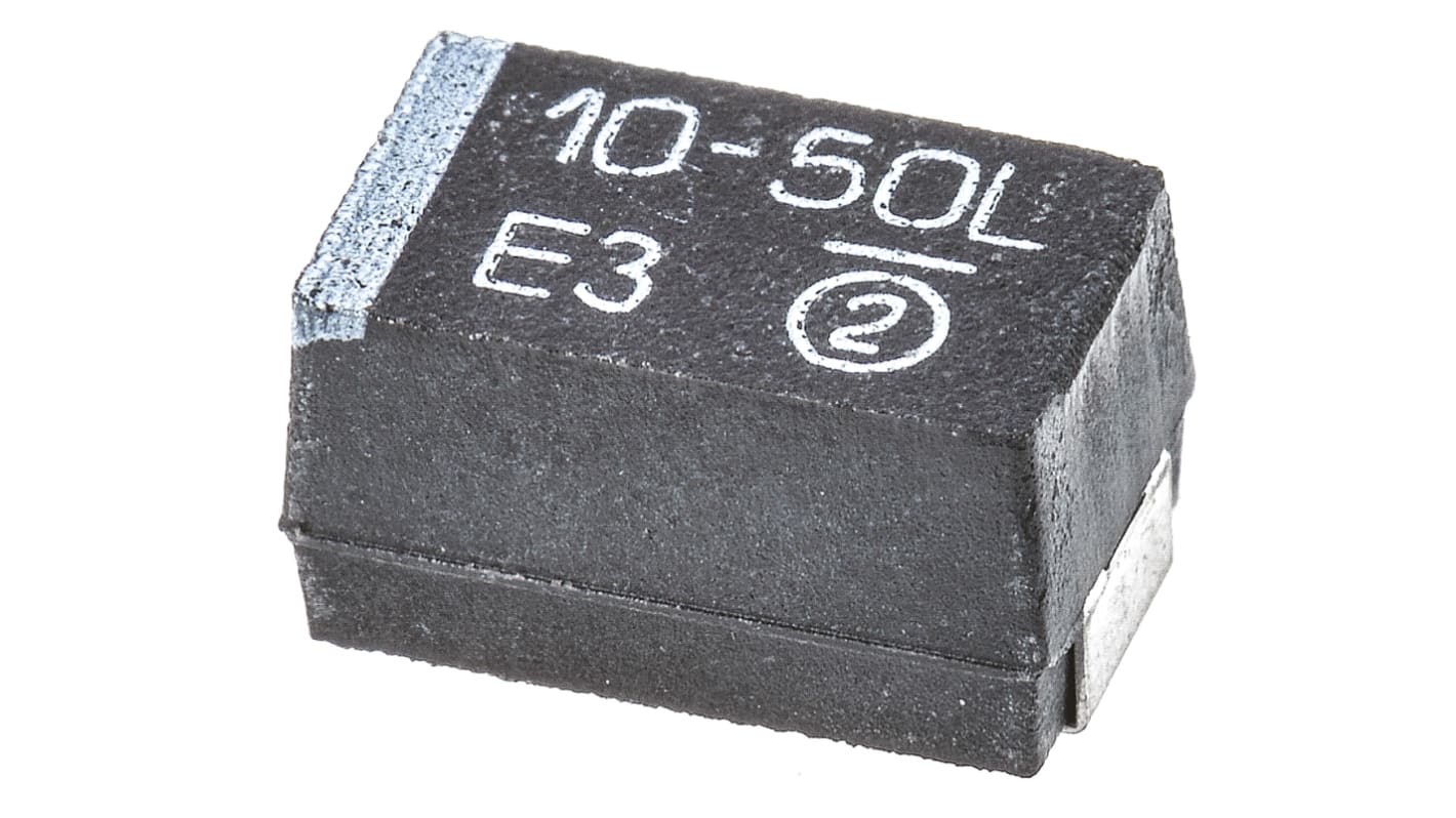 Vishay 10μF MnO2 Tantalum Capacitor 50V dc, TR3 Series