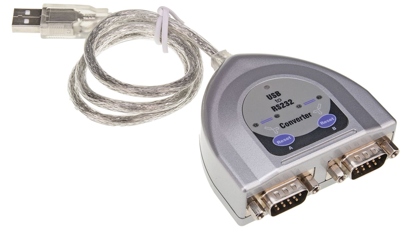 RS PRO USB 1.1 USB-Kabel Transparent, Stecker USB A / Stecker RS232, Länge 0.6m