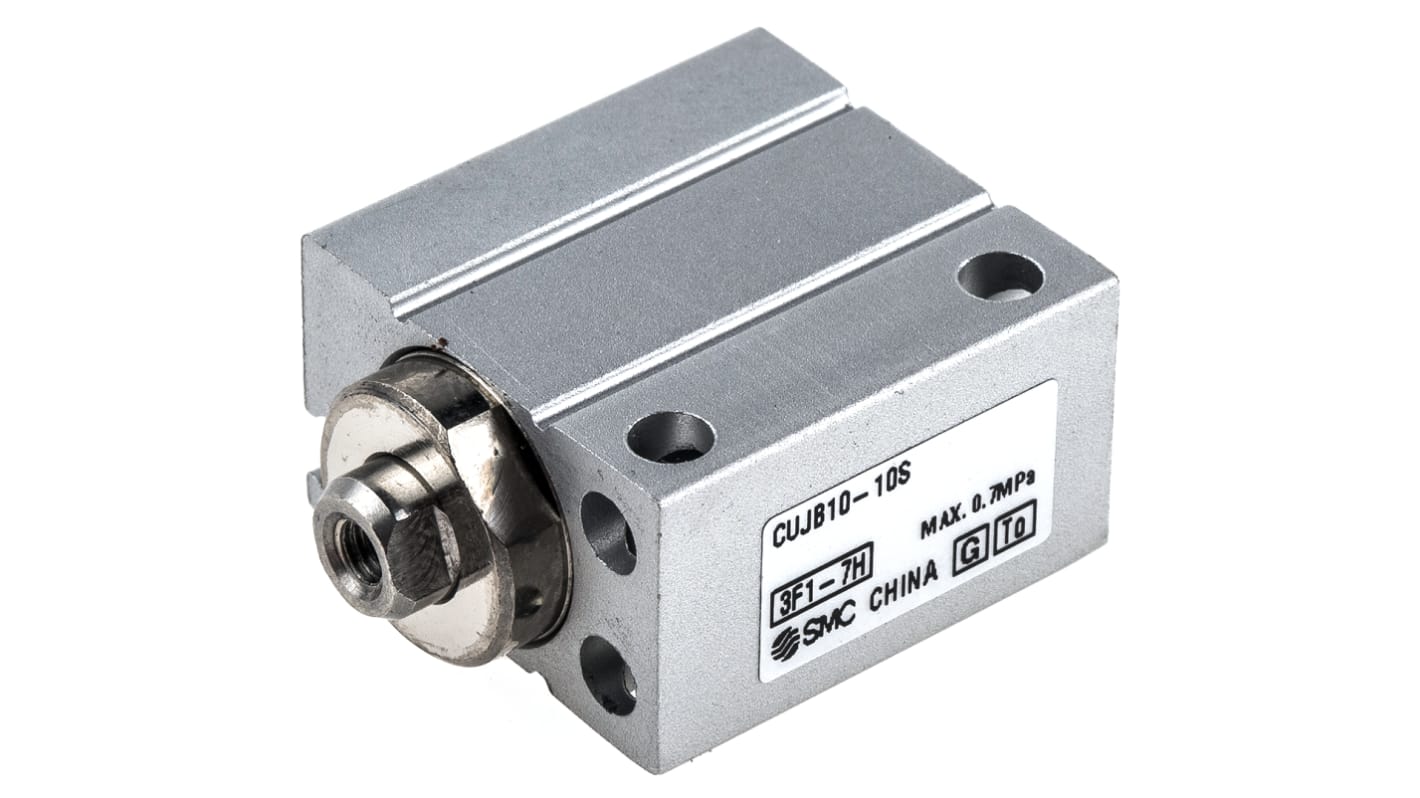 SMC Pneumatic Piston Rod Cylinder - 10mm Bore, 10mm Stroke, CUJ Series, Single Acting