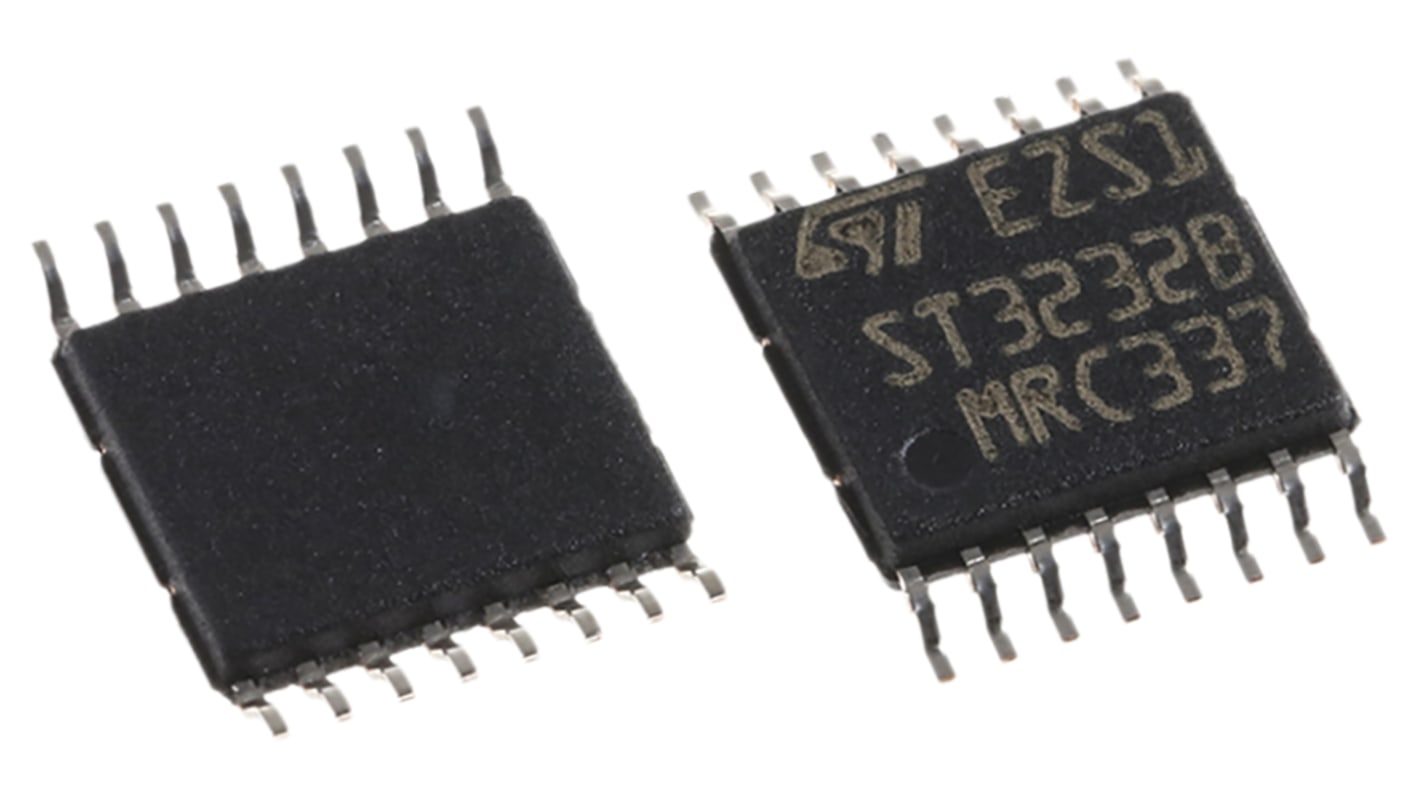 STMicroelectronics ST3232BTR Line Transceiver, 16-Pin TSSOP